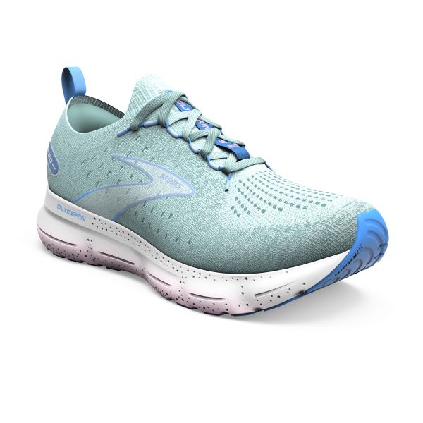 Brooks Blue Glass/Marina/Open Air Glycerin Stealthfit20 Women's Running Shoes 120372-409