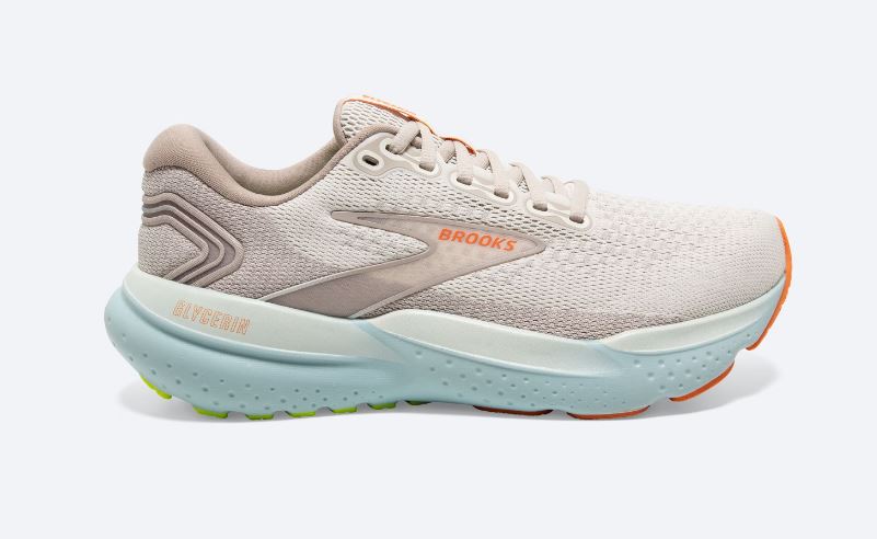 Brooks Coconut/Aqua/Autumn Sunset Women's Road Running Shoes 120408-195