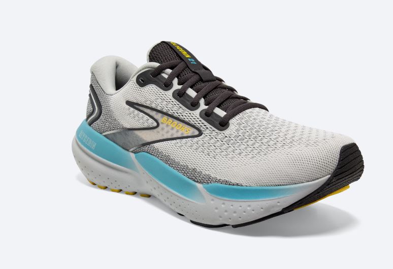 Brooks Coconut/Forged Iron/Yellow Glycerin 21 Men's Road Running Shoes 110419-184