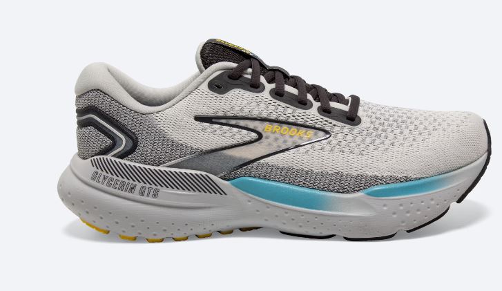 Brooks Coconut/Forged Iron/Yellow Glycerin GTS 21 Men's Road Running Shoes 110420-184