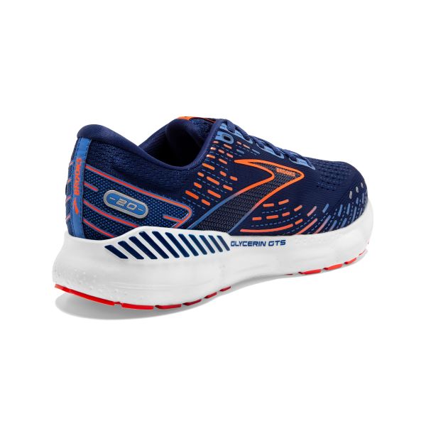 Brooks Depths/Palace Blue/Orange Glycerin GTS 20 Mens Running Shoes 110383_444