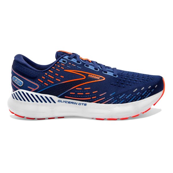 Brooks Depths/Palace Blue/Orange Glycerin GTS 20 Mens Running Shoes 110383_444