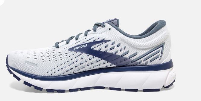 Brooks Ghost 13 White/Grey/Deep Cobalt Men's Running Shoes 110348-161