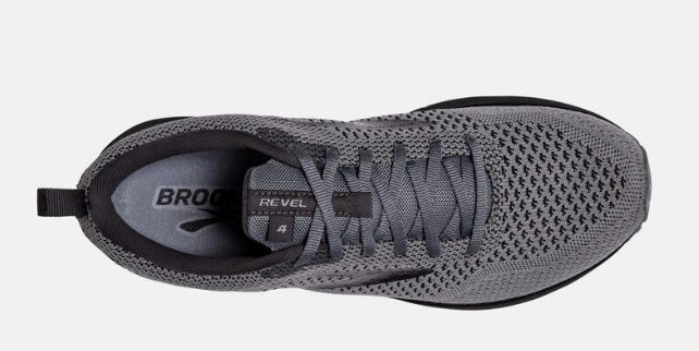 Brooks Grey And Blackened Pearl Revel 4 Mens Running Shoes 110347-096