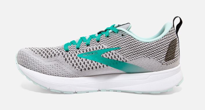Brooks Grey/Aqua Revel 4 Womens Road Running Comfort Shoes 120337-073