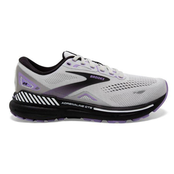 Brooks Grey/Black/Purple Adrenaline GTS 23 Women's Road Running Shoes 120381-039