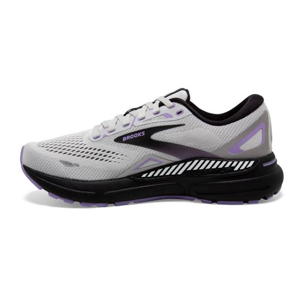 Brooks Grey/Black/Purple Adrenaline GTS 23 Women's Road Running Shoes 120381-039