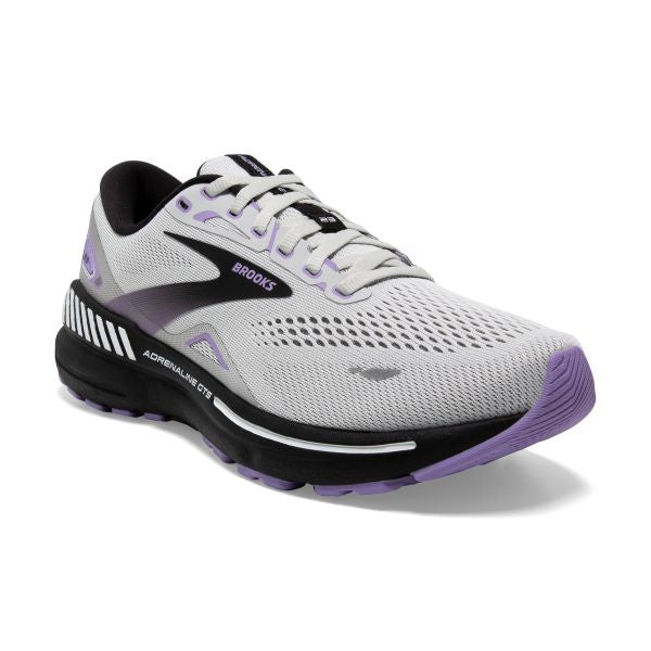 Brooks Grey/Black/Purple Adrenaline GTS 23 Women's Road Running Shoes 120381-039