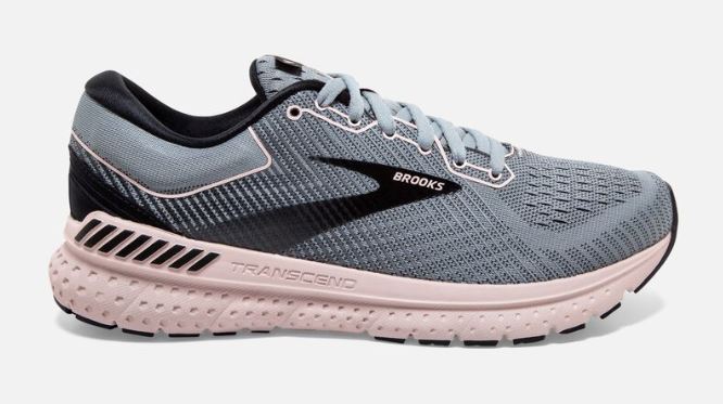 Brooks Grey/Black/Violet Transcend 7 Womens Road Running Comfort Shoes 120319-074