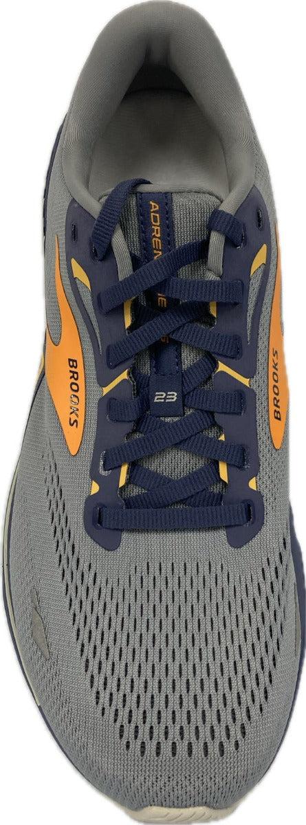Brooks Grey/Blue/Orange Adrenaline 23 GTS Men's Road Running Shoes 110391-027