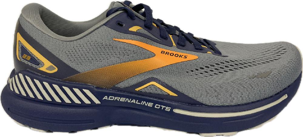 Brooks Grey/Blue/Orange Adrenaline 23 GTS Men's Road Running Shoes 110391-027