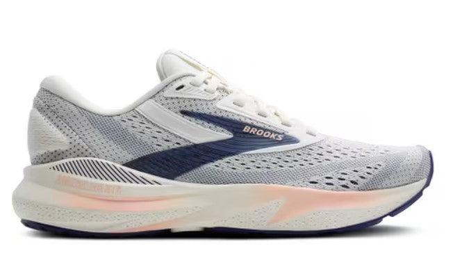 Brooks Grey/Blue Ribbon/Peach Adrenaline GTS 24 Women's Running Shoes 120426-140