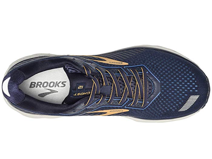 Brooks Navy/Deep Water/Gold Ghost 12 Mens Comfort Running Shoes 110316-489
