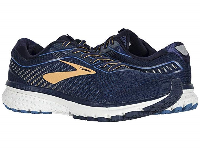 Brooks Navy/Deep Water/Gold Ghost 12 Mens Comfort Running Shoes 110316-489
