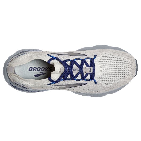 Brooks Oyster/Alloy/BlueDepths Glycerin StealthFit GTS 20 Mens Running Shoes 110385-081