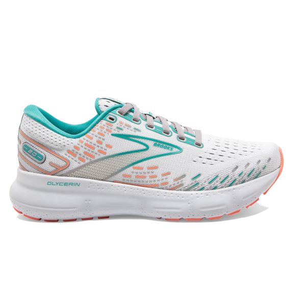 Brooks Oyster/Latigo Bay/Coral Glycerin 20 Womens Running Shoes 120369-061