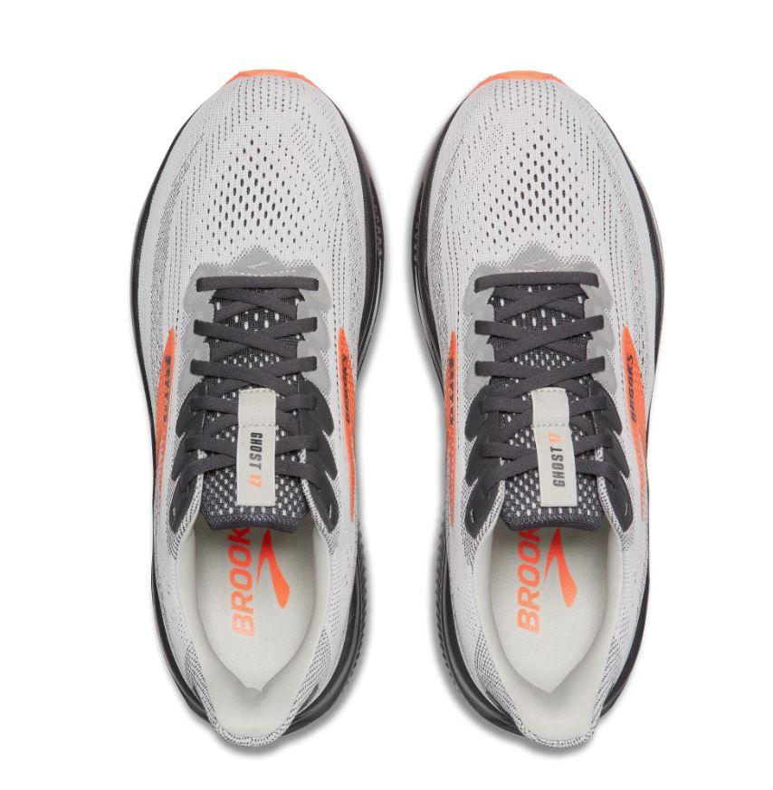 Brooks Oyster Mushroom/Orange/Ebony Ghost 17 Men's Road Running Shoes 110442-048