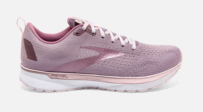 Brooks Revel 4 Almond/Metallic/Primrose Womens Road Running Shoes 120337-286