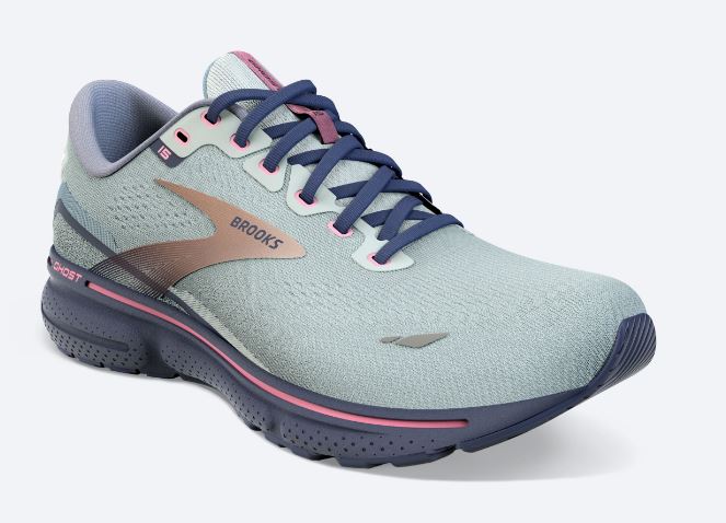 Brooks Spa Blue/Neo Pink/Copper Ghost 15 Women's Running Shoes 120380-492
