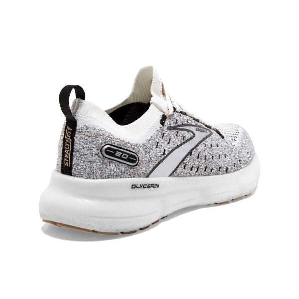 Brooks White/Black/Cream Glycerin StealthFit 20 Women's Road Running Shoes 120372-163