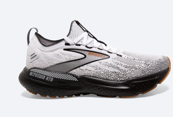 Brooks White/Grey/Black Glycerin StealthFit GTS 21 Men's Road Running Shoes 110422-135