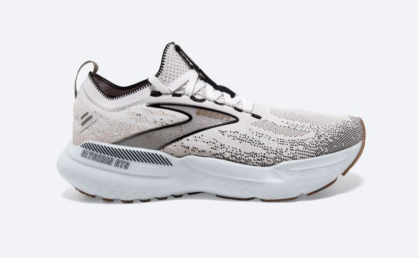 Brooks White/Grey/Black Glycerin StealthFit GTS 21 Women's Road Running Shoes 120411-135