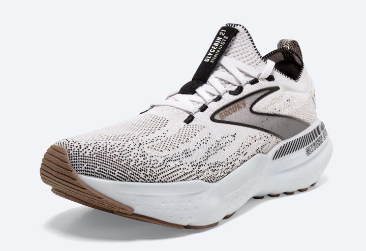 Brooks White/Grey/Black Glycerin StealthFit GTS 21 Women's Road Running Shoes 120411-135