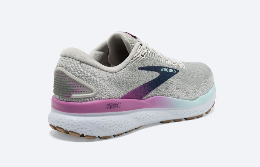 Brooks White/Grey/Estate Blue Ghost 16 Women's Road Running Shoes 120407-175