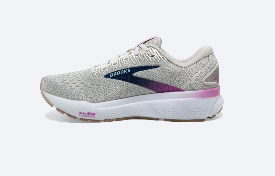 Brooks White/Grey/Estate Blue Ghost 16 Women's Road Running Shoes 120407-175