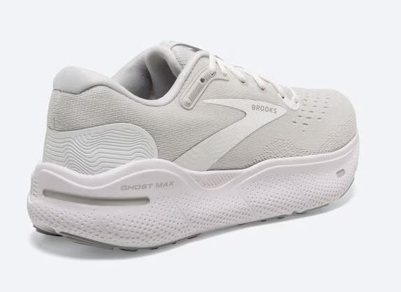 Brooks White/Oyster/Metallic Silver Ghost Max Mens Running Shoes 110406