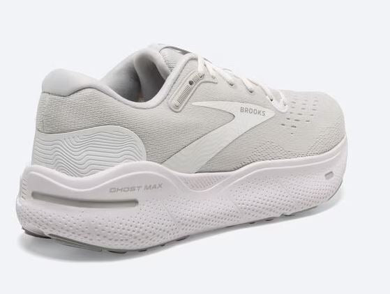 Brooks White/Oyster/Metallic Silver Ghost Max Womens Running Shoes 120395-124
