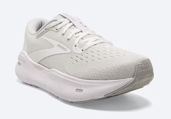 Brooks White/Oyster/Metallic Silver Ghost Max Womens Running Shoes 120395-124