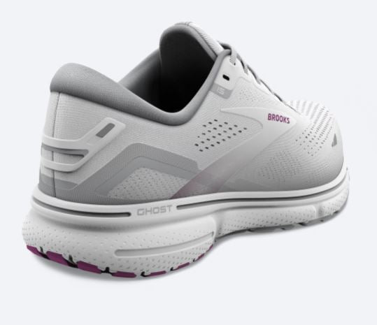 Brooks White/Oyster/Viola Ghost 15 Womens Running Shoes 120380-195