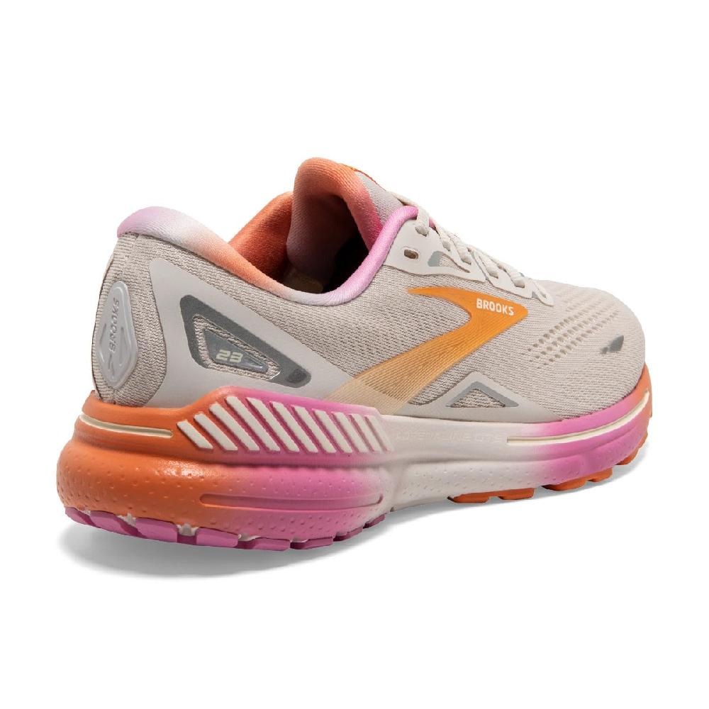 Brooks White Sand/Sunset/Fuchsia Adrenaline GTS 23 Women's Road Running Shoes 120381-117