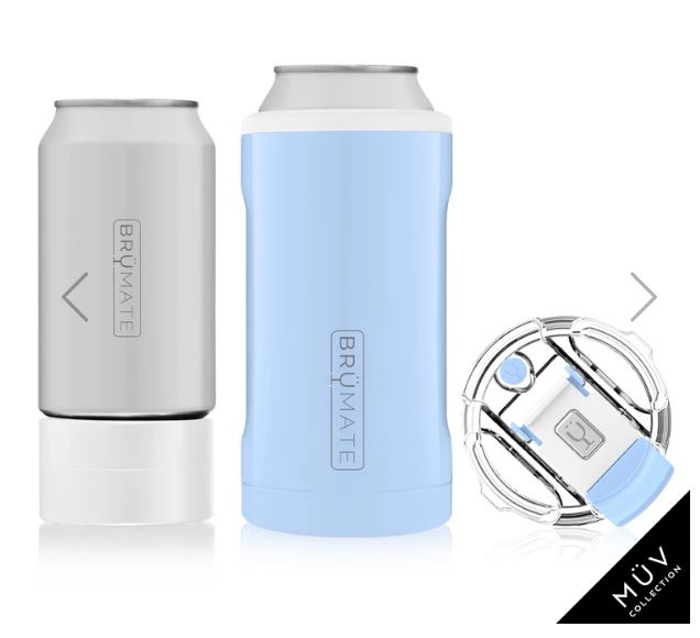 Brumate Baby Blue & White Hopsulator Trio 3-IN-1 (16 oz/12oz Cans)