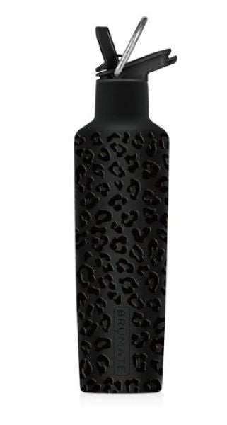 Brumate Black Onyx Leopard Rehydration Mini 16 OZ Stainless Steel Waterbottle RH16OL
