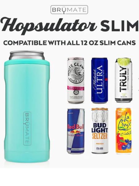 Brumate Monstera Leaf Hopsulator Slim (12oz Cans) HS12RMO