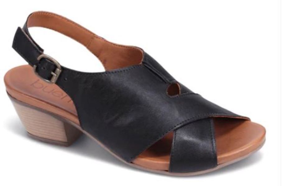 Bueno Black LouLou Women's Slingback Sandals B2229-BLACK