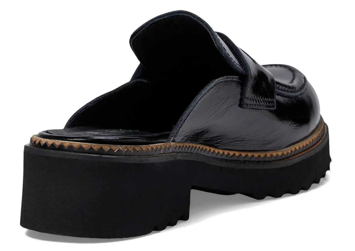 Bueno Black Patent Amber Women's Open Back Clog Shoes B2350006