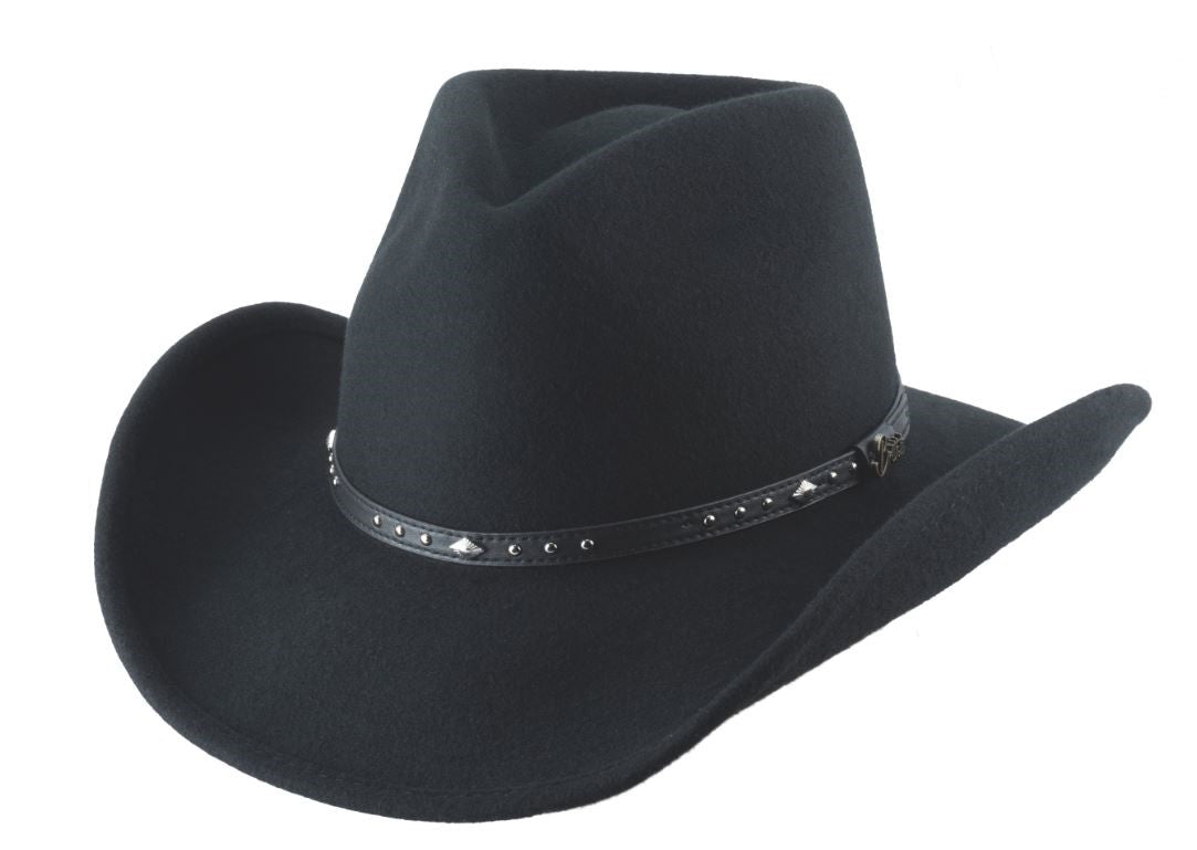 Bullhide Hats Black Arlington Men's Wool Felt Shapeable Hat 0855BL