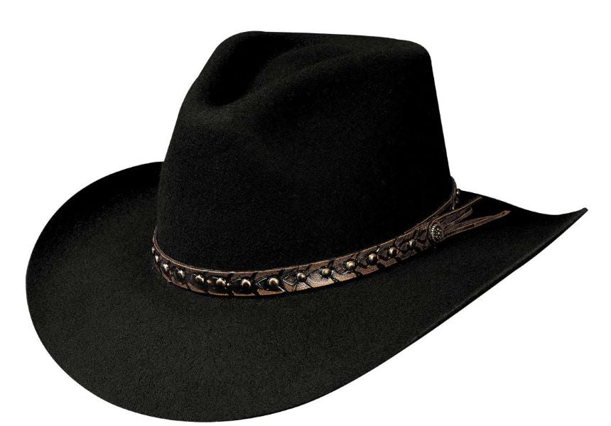 Bullhide Hats Black Tomahawk 2X Wool Pinch Front Hat 0469BL