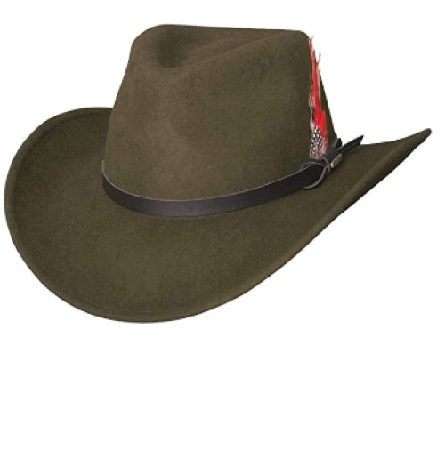 Bullhide Hats Olive Voyager Men's Premium Wool Cowboy Hat 0773OL