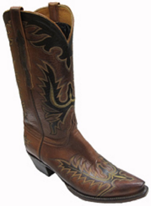 Burnished Ranch 5 Toe 3 Heel Lucchese Classics Mens Cowboy Boots