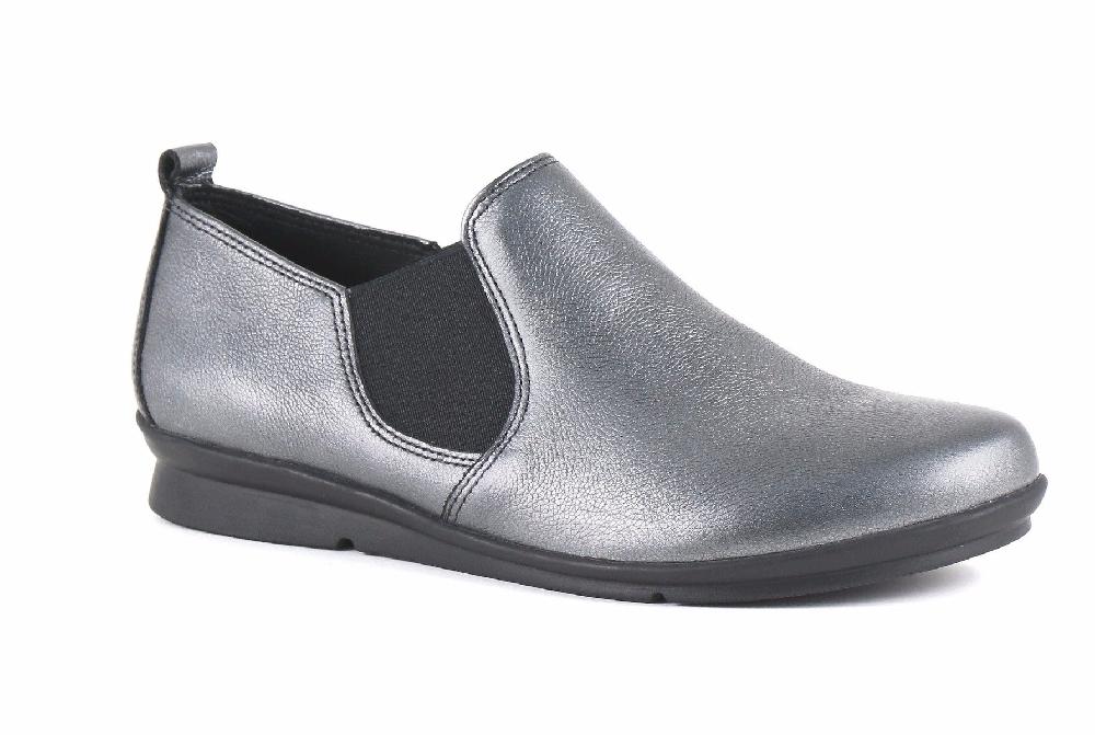 Bussola Cira Pewter Slip On Womens Loafer Shoes Cira-Pewter