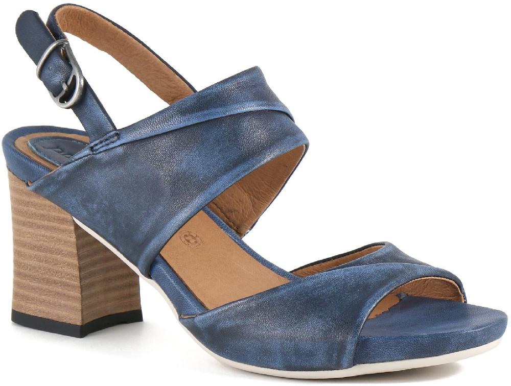 Bussola Indigo MARI Womens Leather Comfort Heels MARI-INDIGO