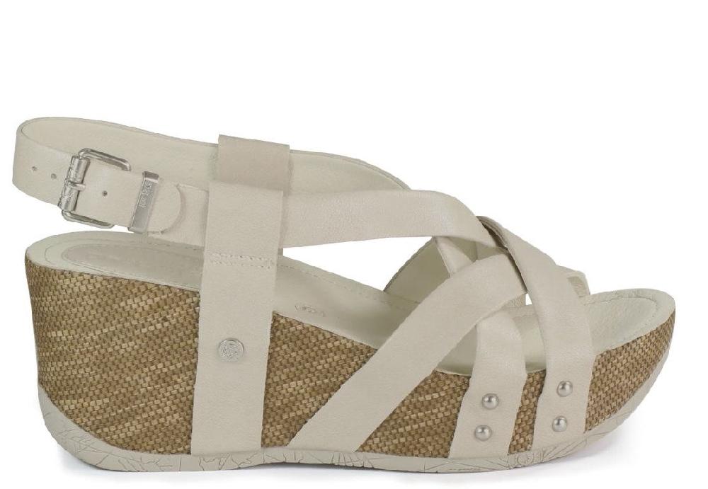 Bussola Ivory Formentera Felipa Women's Cross Straps Wedge Sandals FELIPA-IVORY