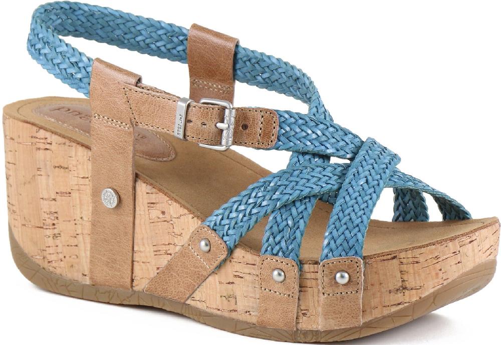 Bussola Jeans Formentera Woven Cross Straps Womens Wedge Sandals FIDA