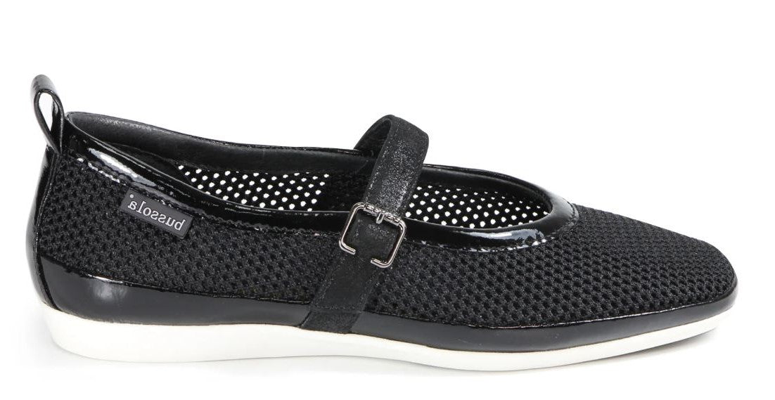 Bussola Nero Vicenza Vanya Women's Mesh Ballet Flats VANYA-NERO