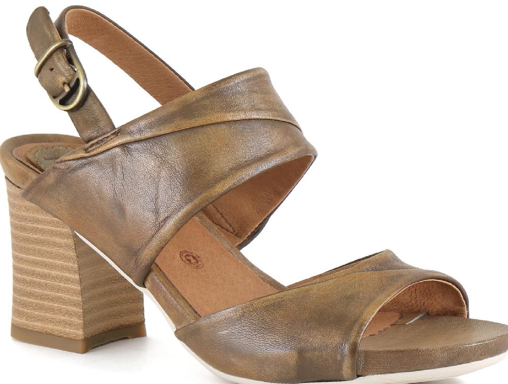 Bussola Taupe MARI Womens Leather Comfort Heels MARI-TAUPE