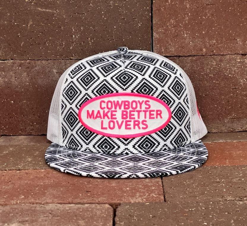 Cactus Alley Black/White Aztec Print Better Lovers Cap PW BETTERLOVERS